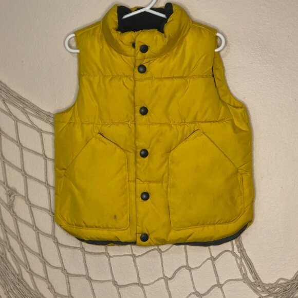 BABY GAP Mustard Yellow Puffer Vest 3 Years Toddler - Picture 1 of 11